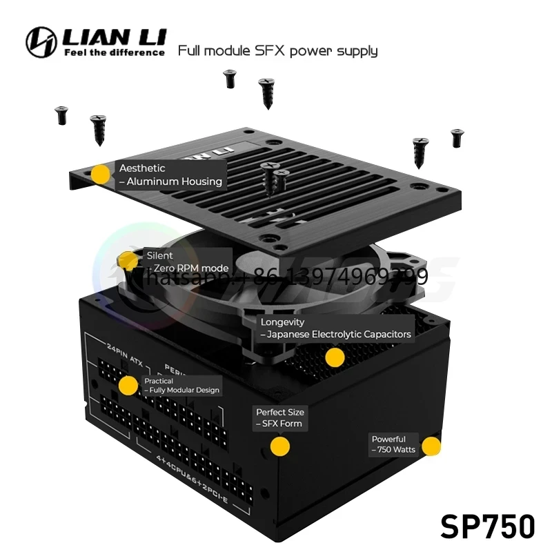 750W Sfx Fully Modular Power Supply - LIAN LI PSU 750w SFX 컴퓨터